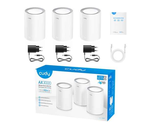 Cudy M3000 (3000Mb/s a/b/g/n/ac/ax) 3-Pack - 1366883 - zdjęcie 3